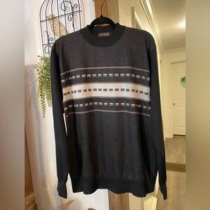 CARDINALI Men's Black Crewneck Sweater